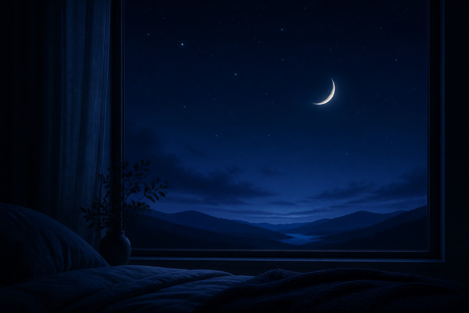 A calm moonlit night